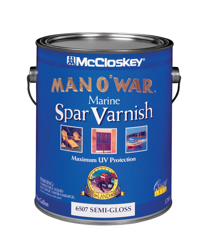McCloskey Man O' War Semi-Gloss Clear Marine Spar Varnish 1 gal (Pack of 2)