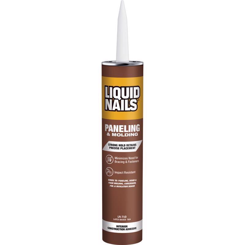 Liquid Nails Paneling & Molding High Strength Latex Tan Adhesive 10 oz (Pack of 12)