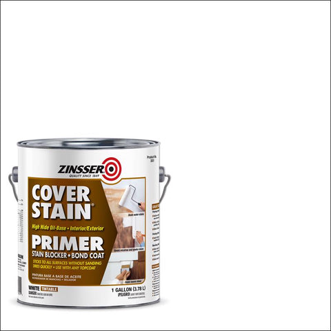 Zinsser Cover Stain White Oil-Based Alkyd Primer and Sealer 1 gal (Pack of 2)