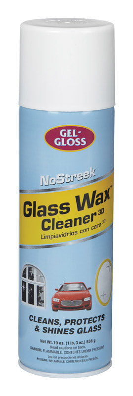 Gel-Gloss NoStreek No Scent Glass Cleaner 19 oz Spray (Pack of 12)