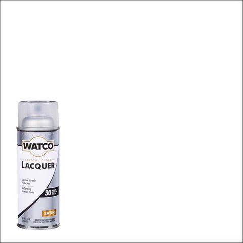 WATCO Satin Clear Oil-Based Alkyd Wood Finish Lacquer Spray 11.25 oz (Pack of 6)