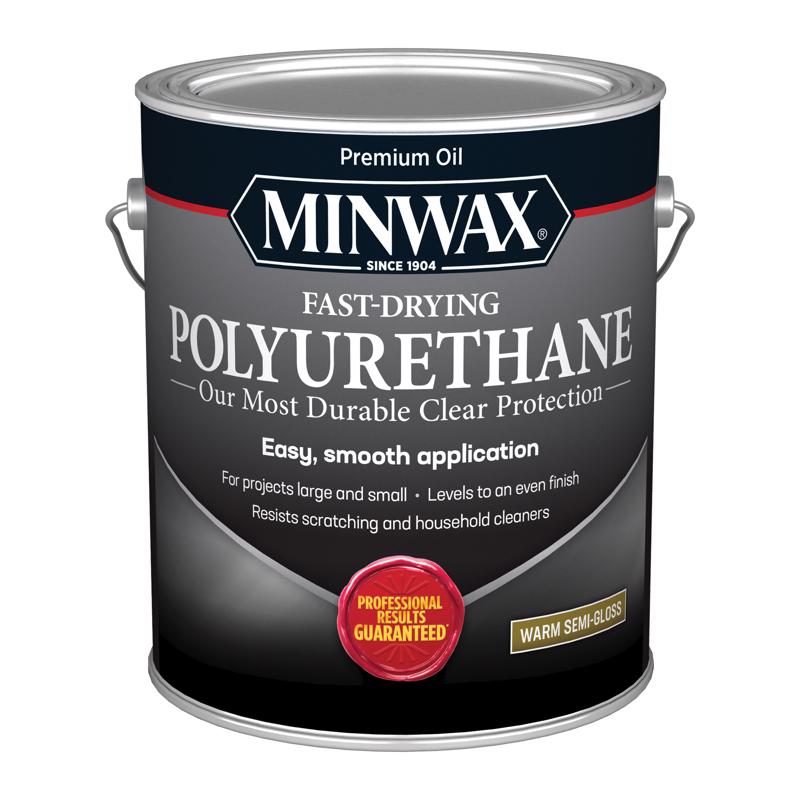 Minwax Semi-Gloss Clear Oil-Based Fast-Drying Polyurethane 1 gal (Pack of 2)