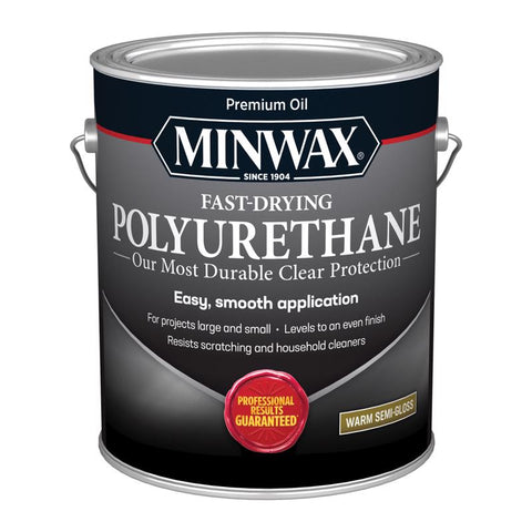 Minwax Semi-Gloss Clear Oil-Based Fast-Drying Polyurethane 1 gal (Pack of 2)