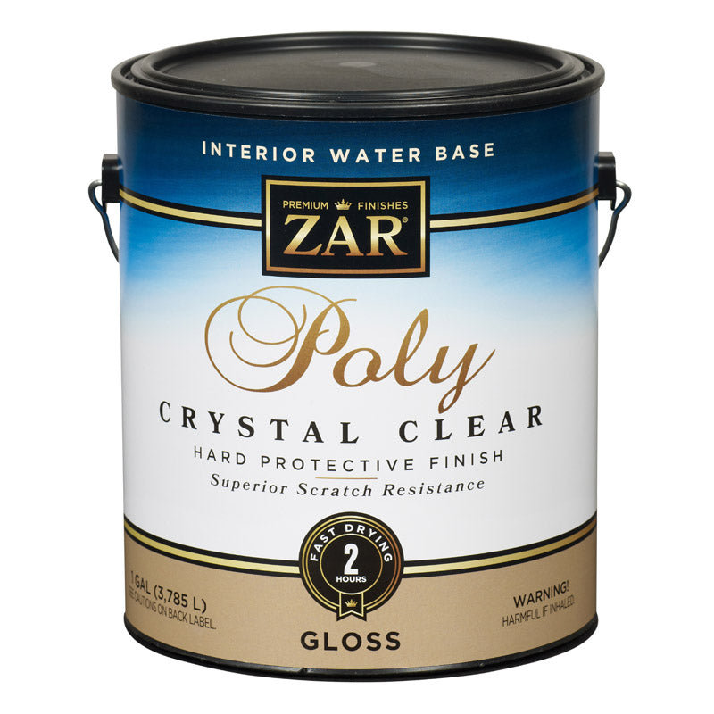 ZAR Aqua Gloss Clear Water-Based Polyurethane 1 gal (Pack of 2)