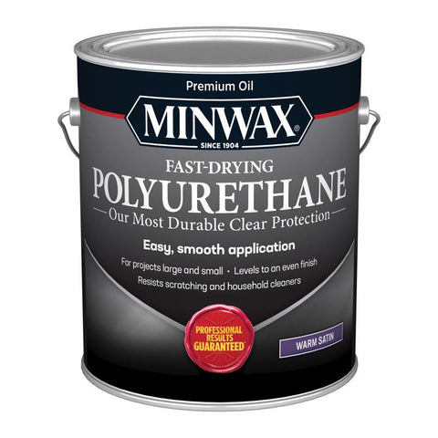 Minwax Satin Clear Oil-Based Fast-Drying Polyurethane 1 gal (Pack of 2)