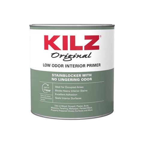 KILZ Original White Flat Oil-Based Alkyd Oil Primer 1 qt (Pack of 6)