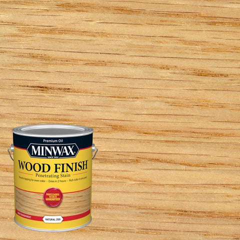 Minwax Wood Finish Tinte penetrante para madera a base de aceite, semitransparente, color natural, 1 gal (paquete de 2)