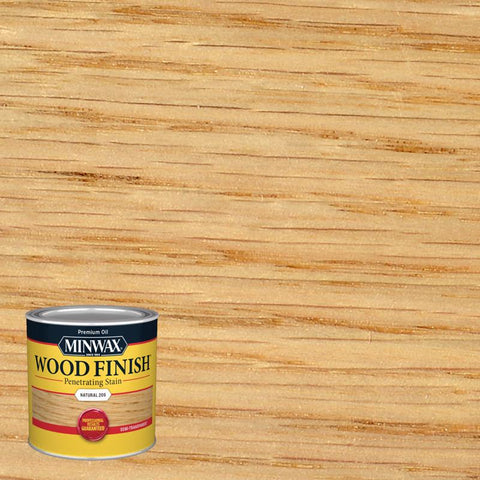 Minwax Wood Finish Semi-Transparent Natural Oil-Based Penetrating Wood Stain 1/2 pt (Pack of 4)