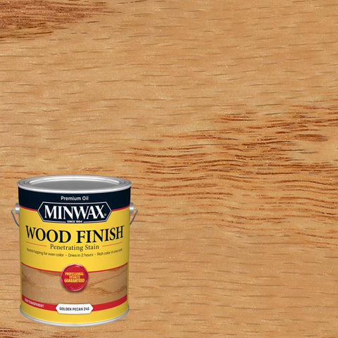 Minwax Wood Finish Semi-Transparent Golden Pecan Oil-Based Penetrating Wood Stain 1 gal (Pack of 2)