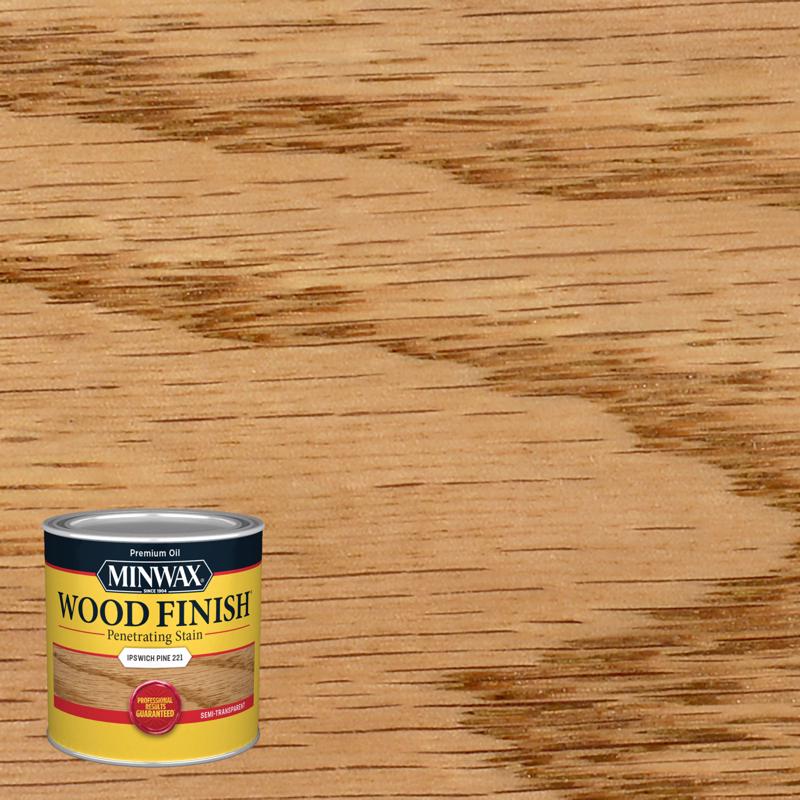 Minwax Wood Finish Semi-Transparent Ipswich Pine Oil-Based Penetrating Wood Stain 1/2 pt (Pack of 4)