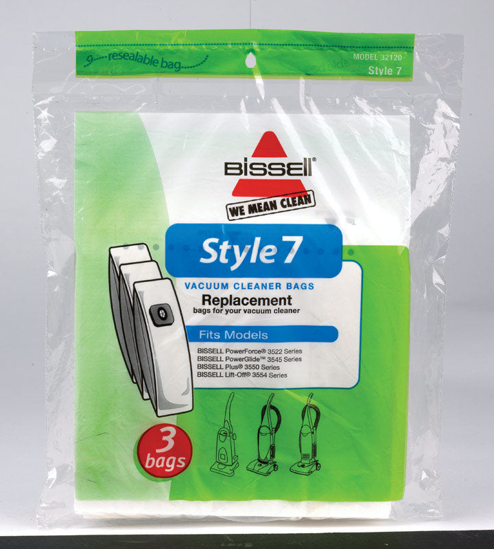 Bissell Vacuum Bag For Upright Vacuums 3 pk Style 7