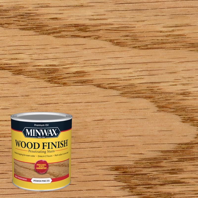 Minwax Wood Finish Semi-Transparent Ipswich Pine Oil-Based Penetrating Wood Stain 1 qt (Pack of 4)