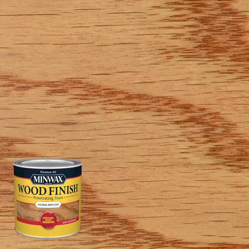 Minwax Wood Finish Semi-Transparent Colonial Maple Oil-Based Penetrating Wood Stain 1/2 pt (Pack of 4)