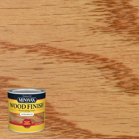 Minwax Wood Finish Semi-Transparent Colonial Maple Oil-Based Penetrating Wood Stain 1/2 pt (Pack of 4)