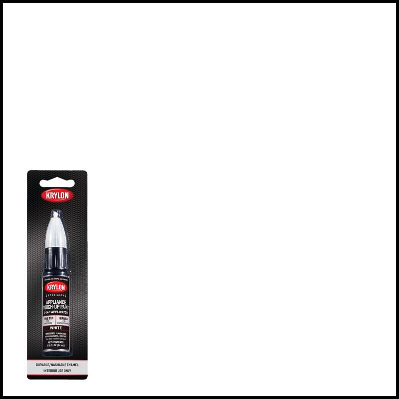 Krylon Gloss White Appliance Touch-Up Paint 0.5 oz (Pack of 6)