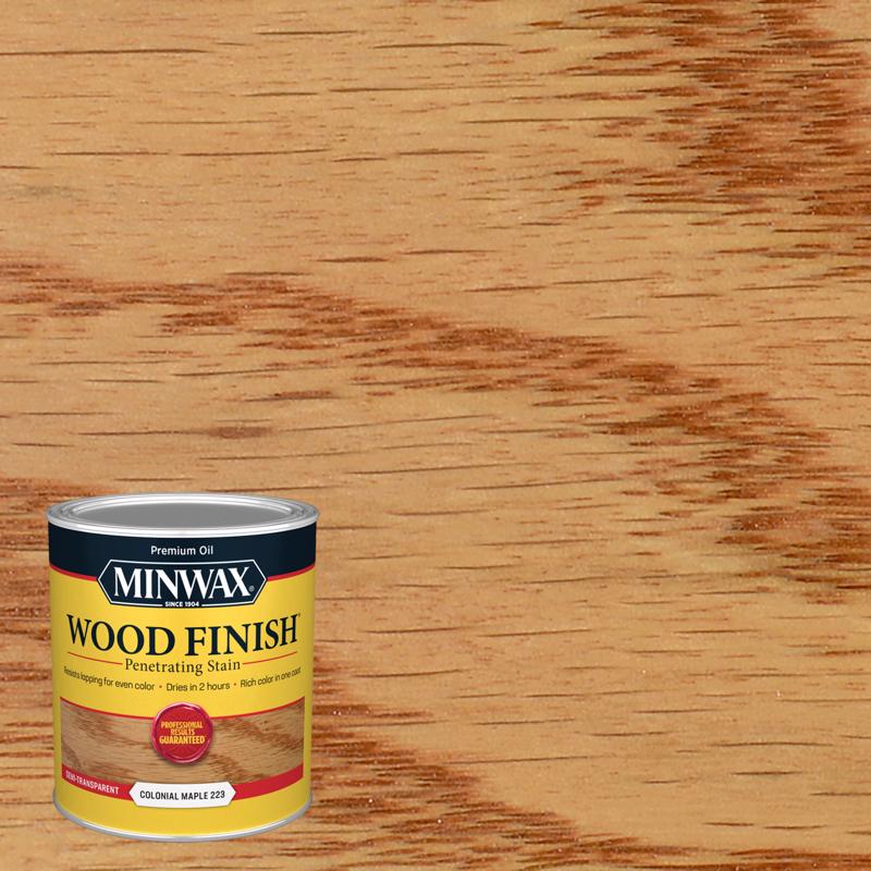 Minwax Wood Finish Semi-Transparent Colonial Maple Oil-Based Penetrating Wood Stain 1 qt (Pack of 4)