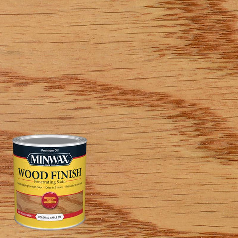 Minwax Wood Finish Semi-Transparent Colonial Maple Oil-Based Penetrating Wood Stain 1 qt (Pack of 4)