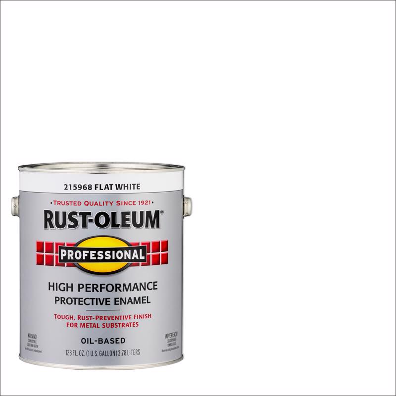 Rust-Oleum Professional Indoor and Outdoor Flat White Protective Paint 1 gal (Pack of 2)