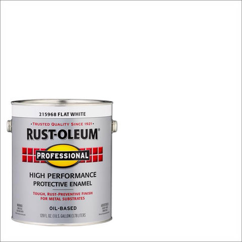 Rust-Oleum Professional Indoor and Outdoor Flat White Protective Paint 1 gal (Pack of 2)