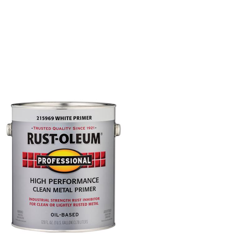 Rust-Oleum Professional White Flat Oil-Based Primer 1 gal (Pack of 2)