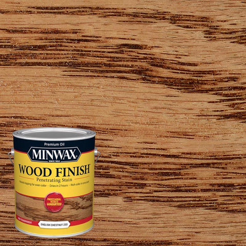 Minwax Wood Finish Semi-Transparent English Chestnut Tinte penetrante para madera a base de aceite 1 gal (Paquete de 2)