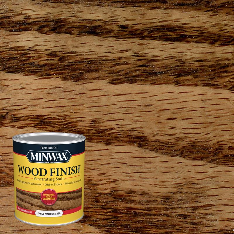 Minwax Wood Finish Tinte penetrante para madera a base de aceite semitransparente Early American 1 qt (Paquete de 4)