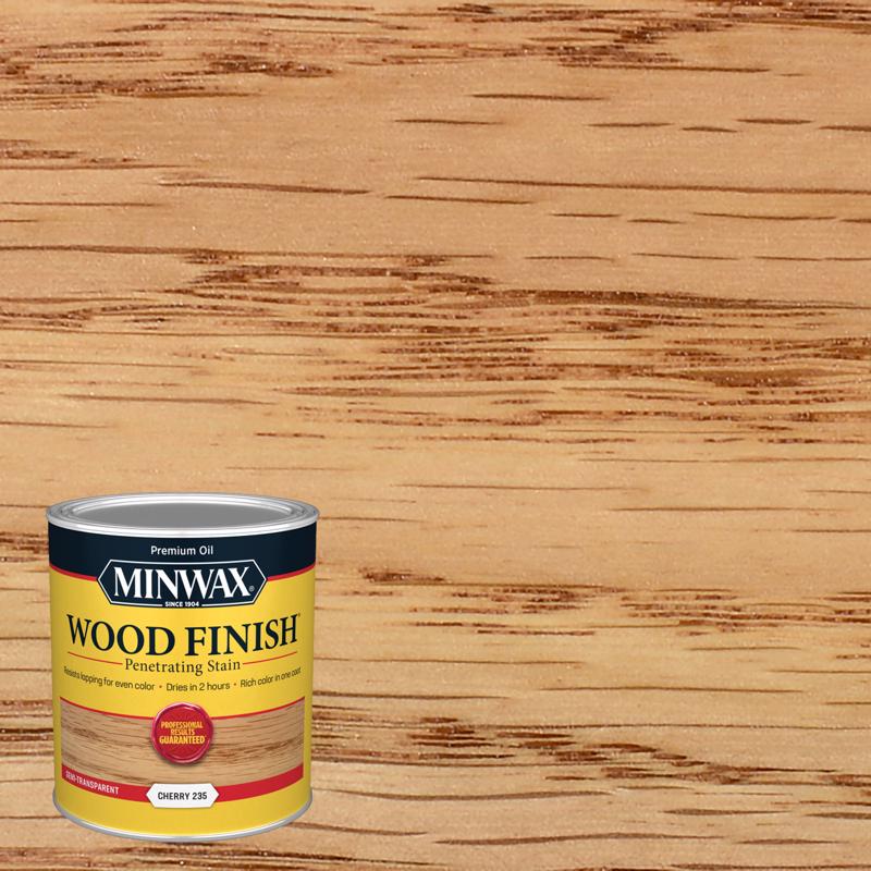Minwax Wood Finish Semi-Transparent Cherry Oil-Based Penetrating Wood Stain 1 qt (Pack of 4)