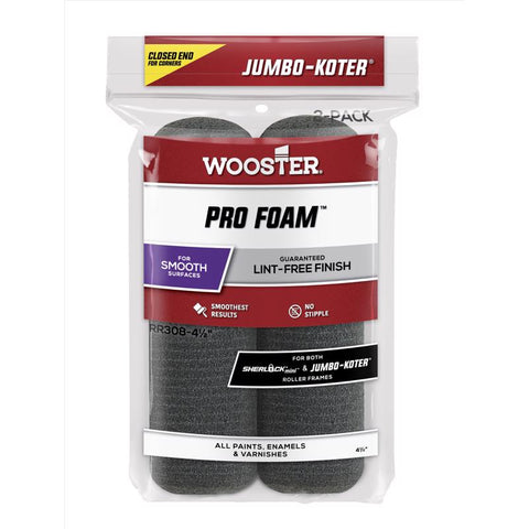 Wooster Jumbo Koter Pro Foam Foam 4.5 in. W Mini Paint Roller Cover 2 pk