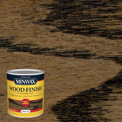 Minwax Wood Finish Semi-Transparent Ebony Oil-Based Penetrating Wood Stain 1 qt (Pack of 4)