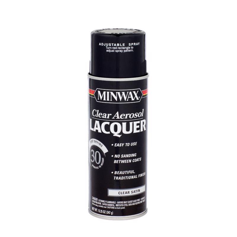 Minwax Satin Clear Oil-Based Lacquer 12 oz (Pack of 6)