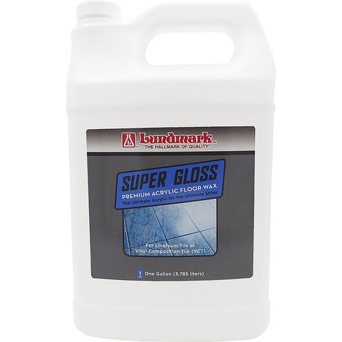 Cera líquida para pisos de alto brillo y antideslizante Lundmark Super Gloss, 1 galón (paquete de 2)