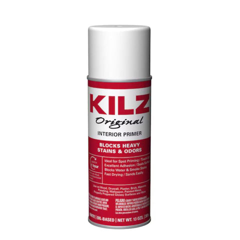 KILZ Original White Flat Oil-Based Aerosol Primer/Sealer 13 oz (Pack of 12)