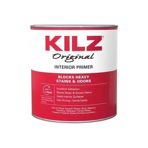 KILZ Original White Flat Oil-Based Alkyd Oil Primer 1 qt (Pack of 6)