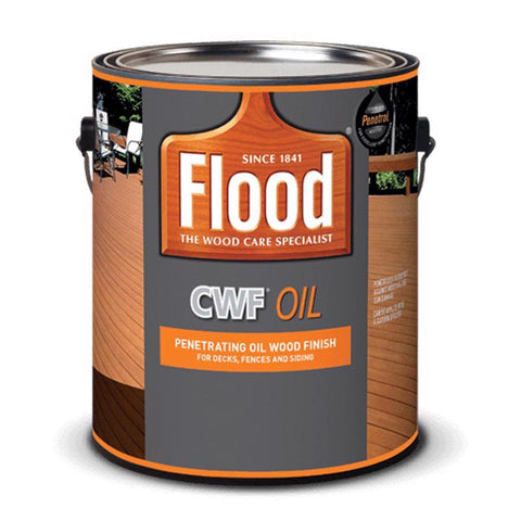 Flood CWF Oil Matte Natural Fully-Transparent Oil-Based Wood Finish 1 gal (Pack of 4)