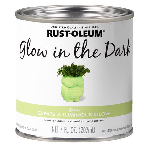 Rust-Oleum Specialty Glow in the Dark Flat Luminous Water-Based Glow-in-Dark Paint Interior 7 oz