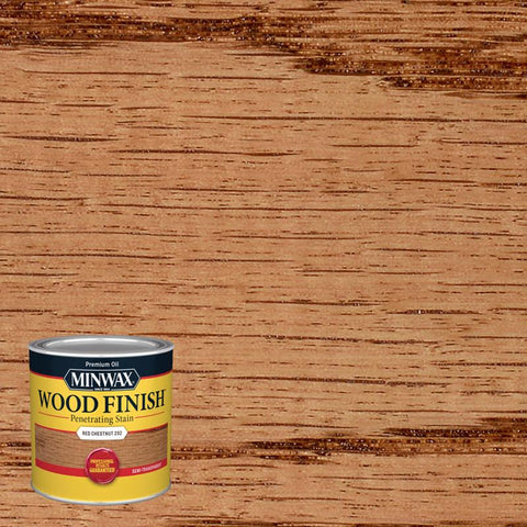 Minwax Wood Finish Semi-Transparent Red Chestnut Oil-Based Penetrating Wood Stain 1/2 pt (Pack of 4)