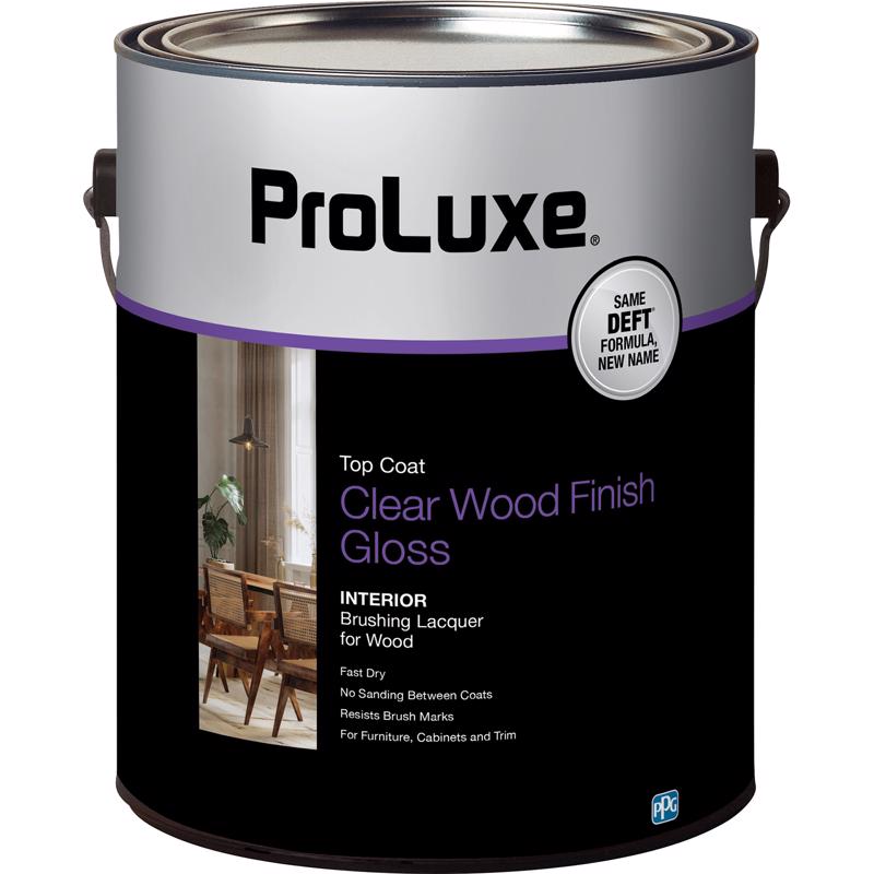 ProLuxe Gloss Clear Oil-Based Alkyd Brushing Lacquer 1 gal (Pack of 4)