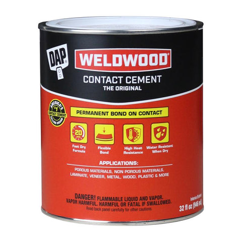 DAP Weldwood High Strength Rubber Tan Contact Cement 1 qt