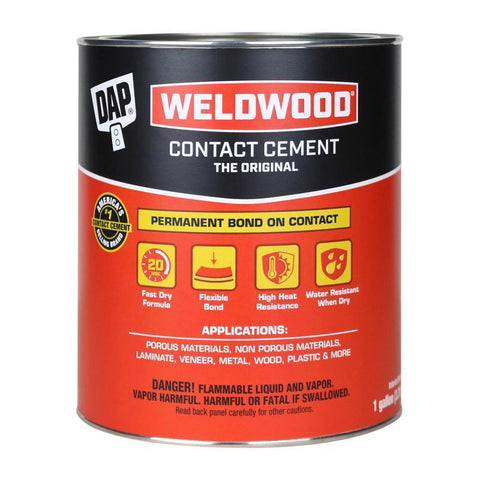 DAP Weldwood High Strength Rubber Tan Contact Cement 1 gal (Pack of 4)