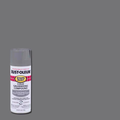 Rust-Oleum Stops Rust Flat/Matte Gray Cold Galvanizing Compound Spray 16 oz (Pack of 6)