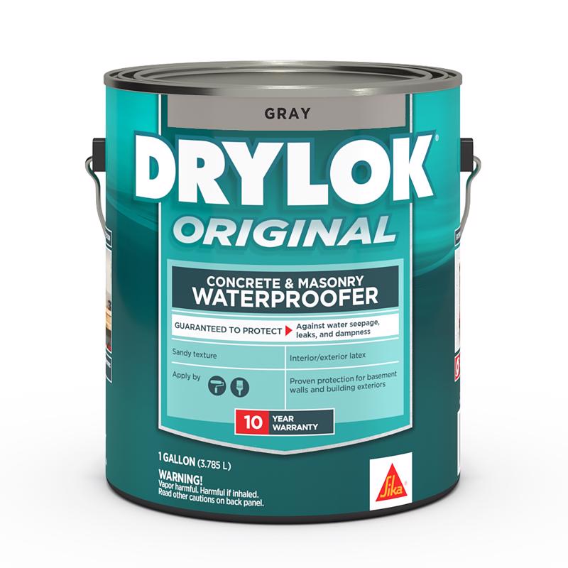 Drylok Flat Gray Latex Masonry Waterproof Sealer 1 gal (Pack of 2)