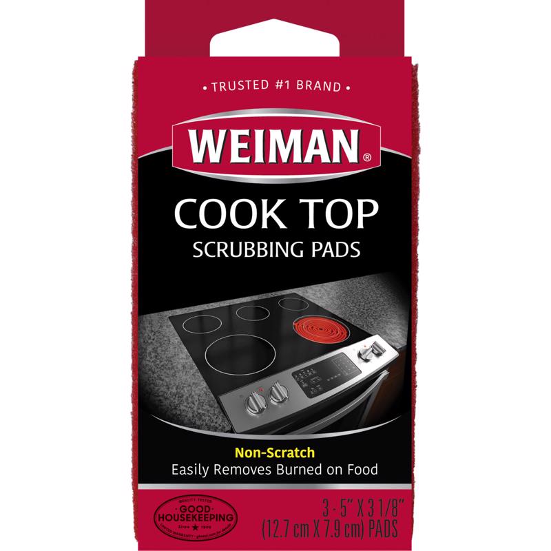 Weiman No Scent Cooktop Scrubbing Pads 3 ct Sponge (Pack of 6)