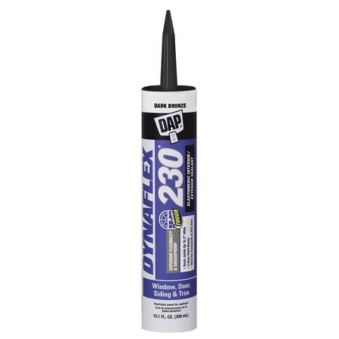 DAP Dynaflex 230 Dark Bronze Premium Latex Door/Siding/ Window Sealant 10.1 oz (Pack of 12)