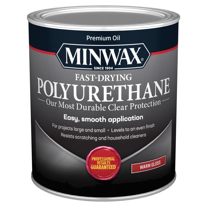 Minwax Gloss Clear Oil-Based Fast-Drying Polyurethane 1 qt (Pack of 4)