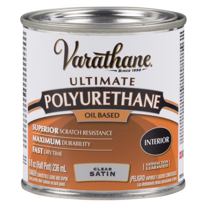 Varathane Premium Satin Clear Oil-Based Polyurethane 0.5 pt (Pack of 4)