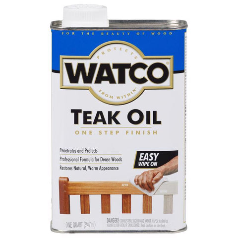 WATCO Transparent Clear Oil-Based Teak Oil 1 qt (Pack of 4)