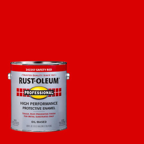 Rust-Oleum Professional Indoor and Outdoor Gloss Safety Red Oil-Based Protective Paint 1 gal (Pack of 2)