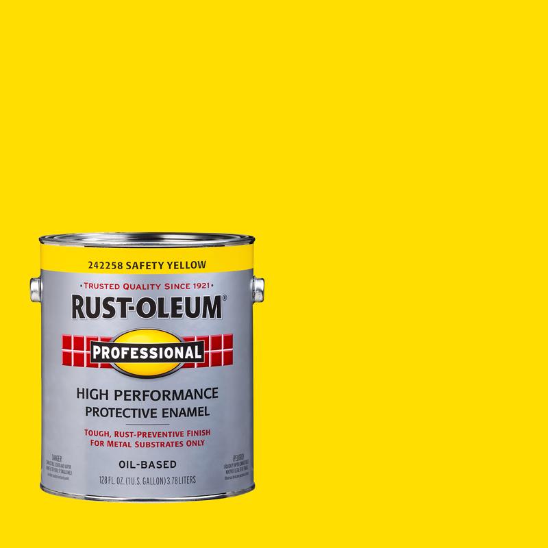 Rust-Oleum Professional Indoor and Outdoor Gloss Safety Yellow Oil-Based Protective Paint 1 gal (Pack of 2)