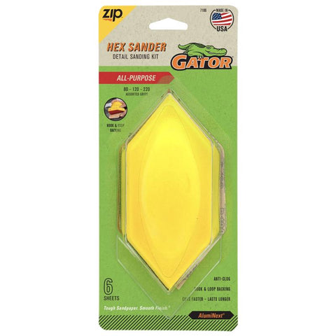 Gator Zip 3 in. W X 6 in. L Assorted Assorted Grit Sanding Block Kit