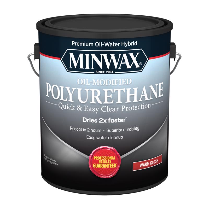 Minwax Oil-Modified Gloss Clear Oil-Based Polyurethane 1 gal (Pack of 2)